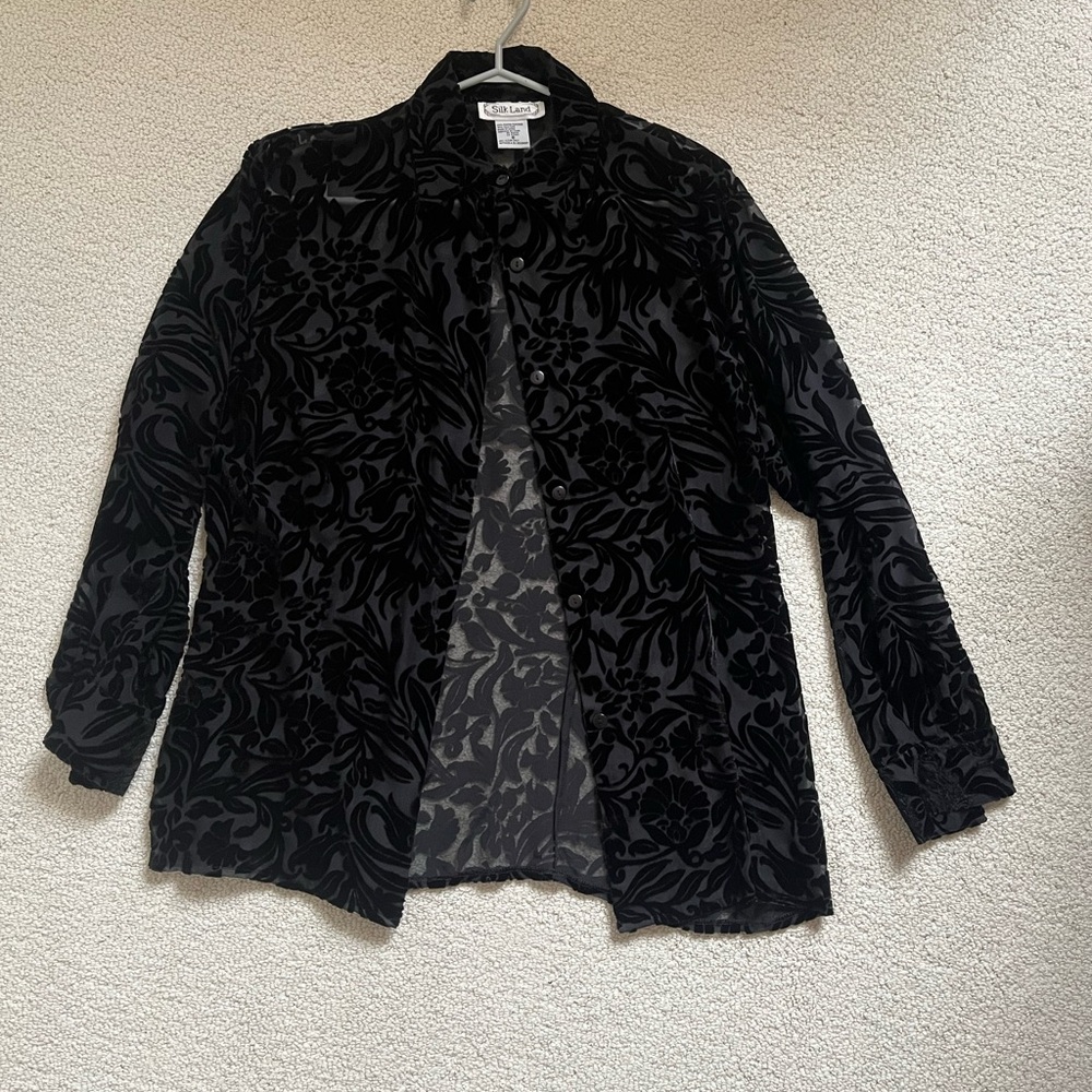 Elegant Black Velvet Jacket